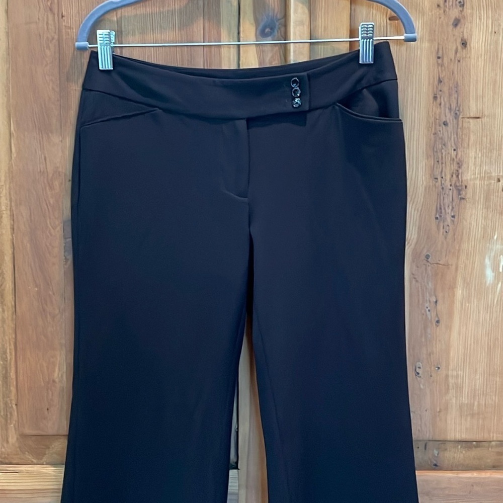 W.H.B.M Black “Legacy” Modern Boot Dress Pants Sz. 4 Short/ 30” Inseam - Picture 4 of 13